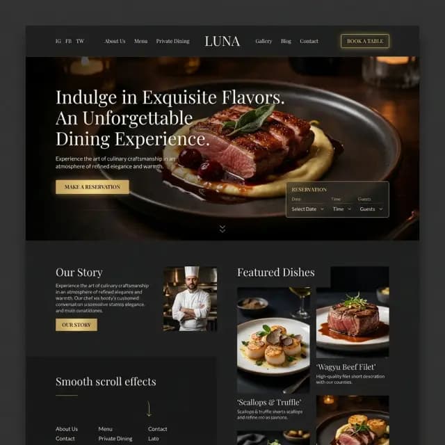 BistroGourmet Restaurant App layout dashboard representation preview